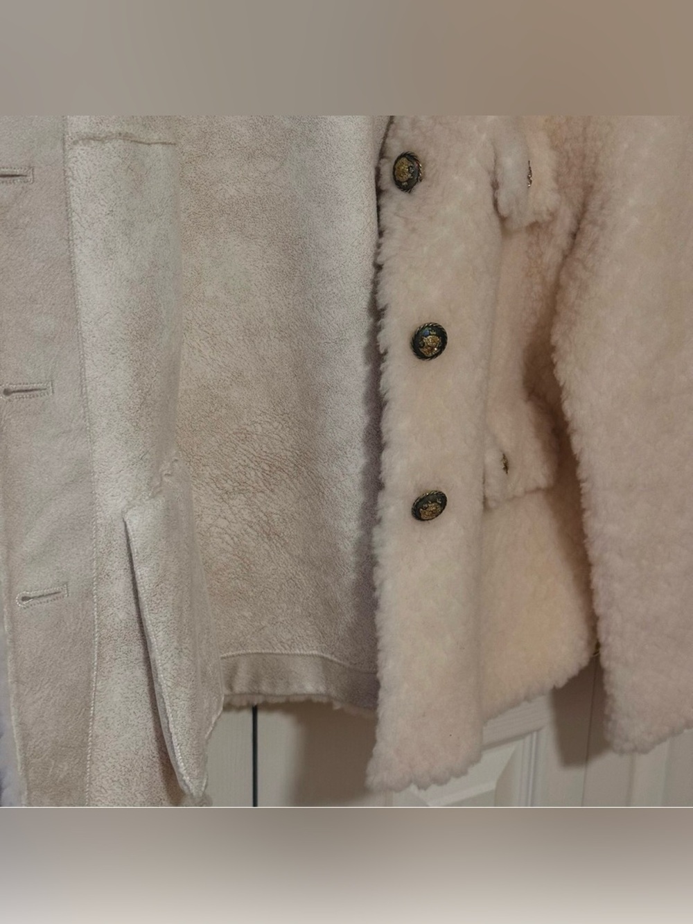 Cream Fuzzy Button-Front
Jacket - Picture 9 of 12